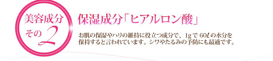 保湿成分「ヒアルロン酸」