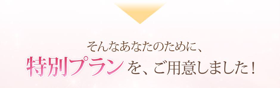 そんなあなたのために、特別プランをご用意しました！